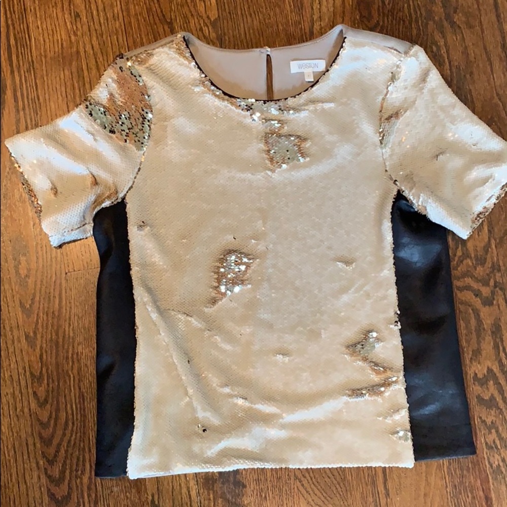 Anthropologie (by Weston) mermaid sequin top- XS